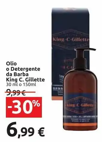 Carrefour Iper Olio o detergente da barba king c. gillette offerta