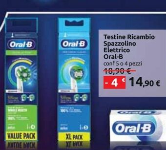 Testine ricambio spazzolino elettrico oral-b