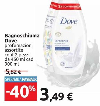 Carrefour Iper Bagnoschiuma dove offerta
