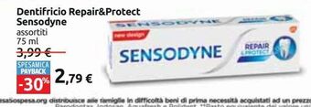 Carrefour Iper Dentifricio repair&protect sensodyne offerta