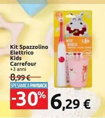 Carrefour Iper Kit spazzolino elettrico kids carrefour offerta