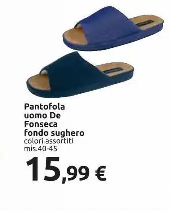 Pantofola uomo de fonseca fondo sughero