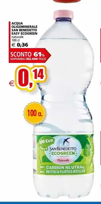 Il Gigante Acqua oligominerale san benedetto easy ecogreen offerta