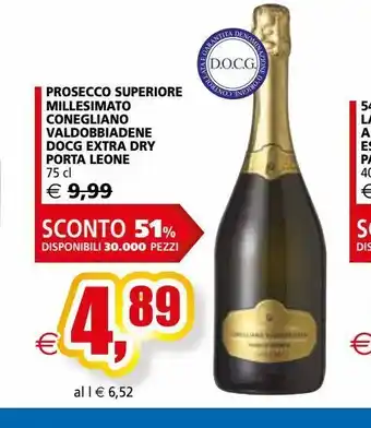 Il Gigante Prosecco superiore millesimato conegliano valdobbiadene docg offerta