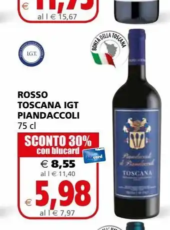 Il Gigante Rosso toscana lgt piandaccoli offerta