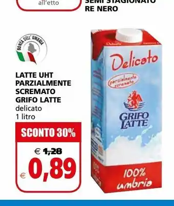 Latte parzialmente scremato grifo latte
