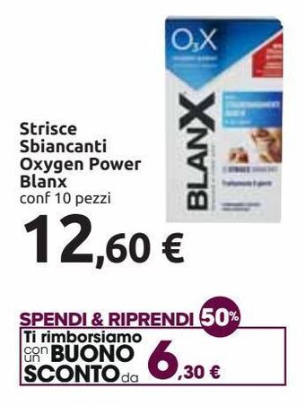 Carrefour Iper Strisce sbiancanti oxygen power blanx offerta