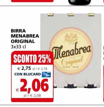 Il Gigante Birra menabrea original offerta