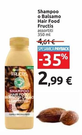 Carrefour Iper Shampoo o balsamo hair food fructis offerta