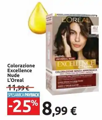 Carrefour Iper Colorazione ecellence nude l'oreal offerta