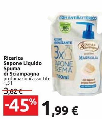 Ricarica sapone liquido spuma di sciampagna