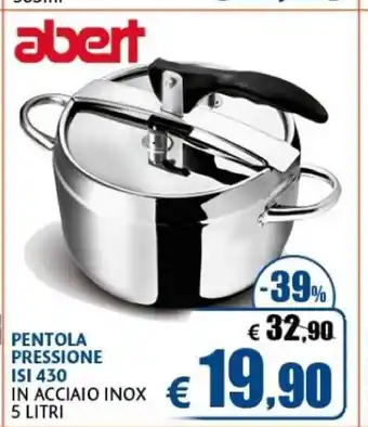 Pentola Pressione ISI 430 In Acciaio Inox 5 Litri