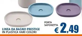 Casa & Co Linea Da Bagno Prestige In Plastica Vari Colori Porta Saponetta offerta