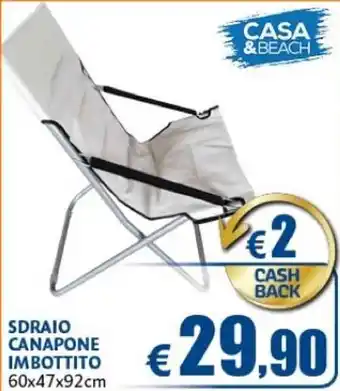 Casa & Co Sdraio Canapone Imbottito 60x47x92cm offerta