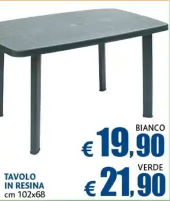 Casa & Co Tavolo in Resina 102x68cm offerta