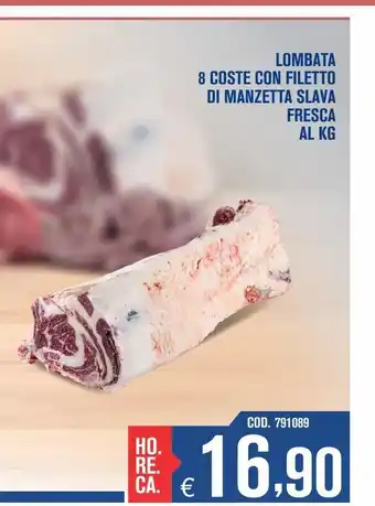 Lombata 8 coste con filetto di manzetta slava fresca  al kg