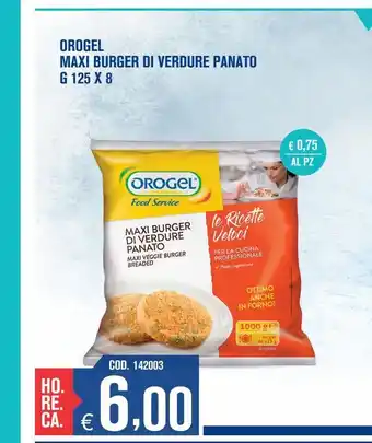 Adhoc Orogel maxi burger di verdure panato g 125 x8 offerta