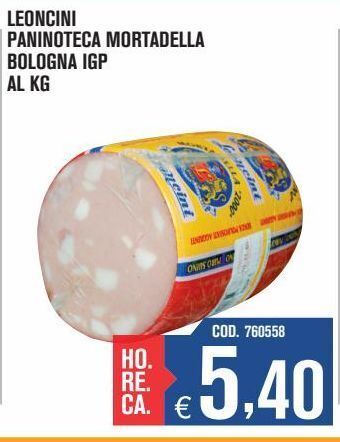 Adhoc Leoncini paninoteca mortadella bologna igp al kg offerta