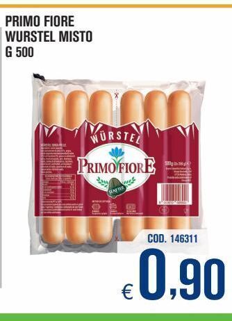 Primo fiore wurstel misto g 500