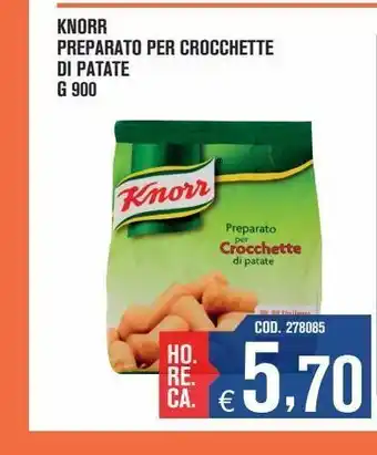 Adhoc Preparato per crocchette di patate knorr g 900 offerta