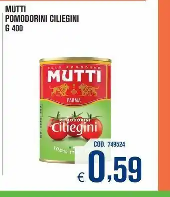 Adhoc Pomodorini ciliegini mutti g 400 offerta