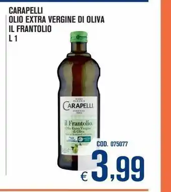 Adhoc Olio extra vergine di oliva carapelli il frantoio 1 l offerta