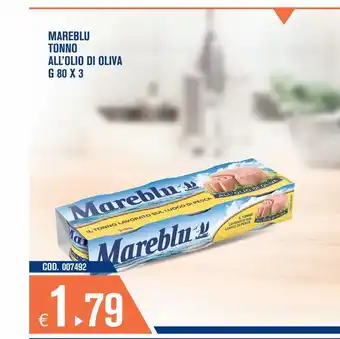 Adhoc Tonno in olio d'oliva mareblu g 80x3 offerta