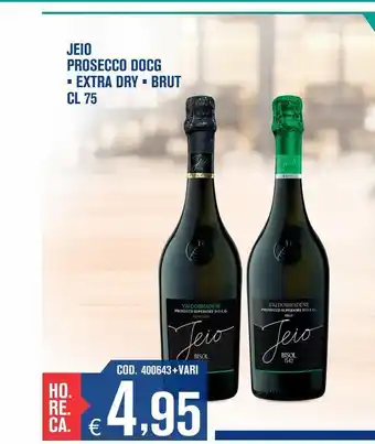Adhoc Jeio prosecco docg extra dry, brut cl 75 offerta
