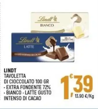 Ottimo Market Lindt Tavoletta Di Cioccolato 100 gr Extra Fondente 72% Blanco / Latte Gusto Intenso Di Cacao offerta
