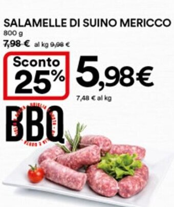 Ipercoop Salamelle di Suino Mericco 800 g offerta