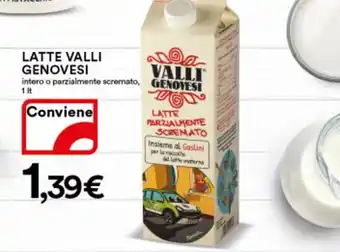 Ipercoop Valli Genovesi Latte 1 lt offerta