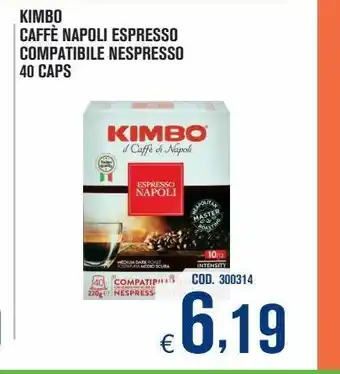 Adhoc Caffè napoli espresso kimbo compatibile nespresso 40 caps offerta
