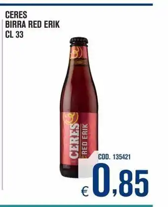 Adhoc Birra ceres red erik cl 33 offerta