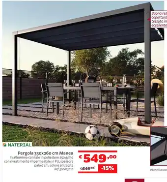 Bricocenter Pergola 250x260cm manea offerta