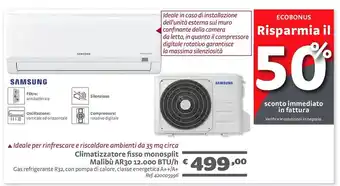 Bricocenter Climatizzatore fisso monosplit malibu offerta