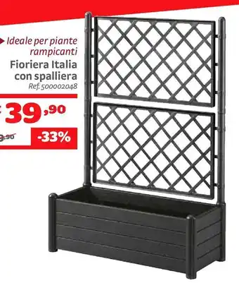 Bricocenter Fioriera italia con spalliera offerta