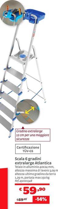 Bricocenter Scala 6 gradini extralarge atlantica offerta