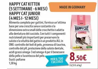 Il Gigante Happy cat kitten (5 settimane - 6 mesi) happy cat junior (4 mesi - 12 mesi) offerta