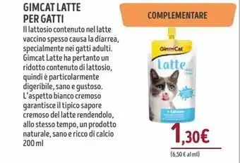 Il Gigante Gimcat latte per gatti offerta