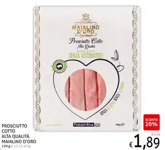 Prosciutto Cotto Alta Qualità Maialino D'Oro 120g