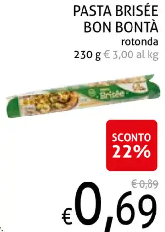 Ecu Discount Pasta Brisèe Bon Bontà 230g offerta