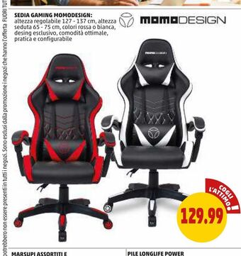 PENNY Sedia gaming momodesing offerta
