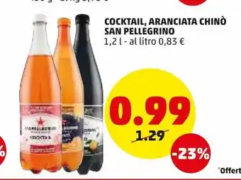 PENNY Cocktail, aranciata chinó san pellegrino 1,2l offerta