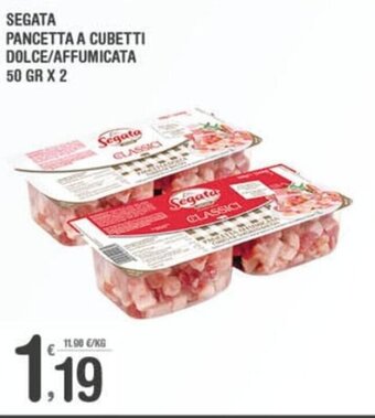 Super Carni Segata Pancetta a Cubetti Dolce/Affumicata 50 gr x 2 offerta