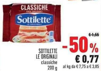 Conad Sottilette Le Originali classiche 200 g offerta