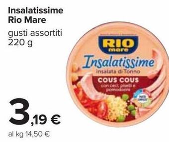 Carrefour Iper Insalatissime rio mare offerta