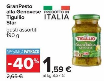 Carrefour Iper Granpesto alla genovese tiguillo star offerta