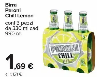 Carrefour Iper Birra peroni chill lemon offerta