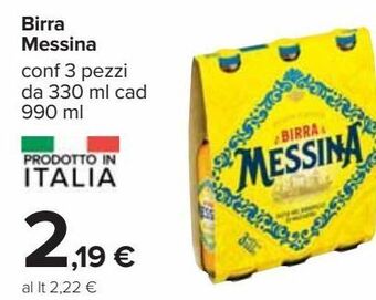 Carrefour Iper Birra messina offerta