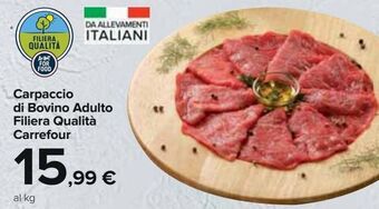 Carrefour Iper Carpaccio di bovino adulto filiera qualità carrefour offerta